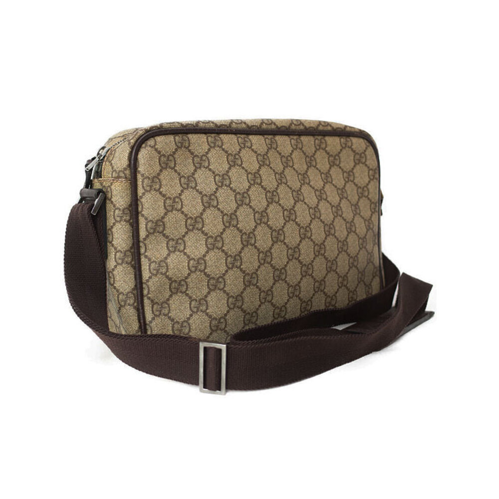 Gucci Crossbody Monogram Flat GG Bag Brown Plus Messenger